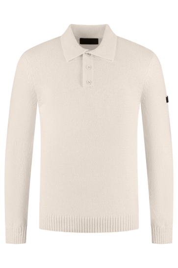 Malelions Polo PREMUIM KNITTED BOUCLE MPD50026053 Off-White