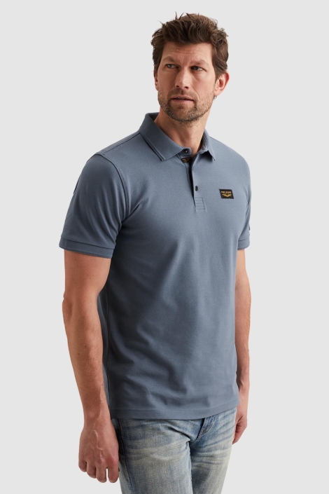 PME legend blauwe heren polo | Model zijaanzicht