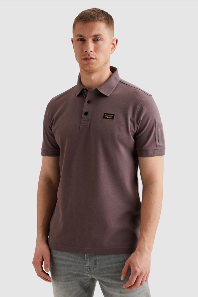 PME legend paarse heren polo | Model vooraanzicht