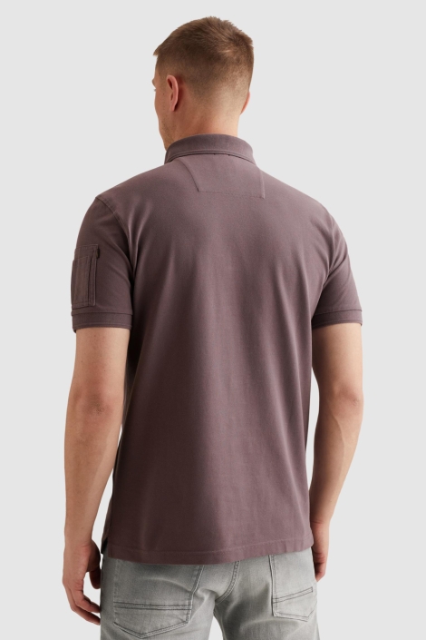 PME legend paarse heren polo | Model achteraanzicht