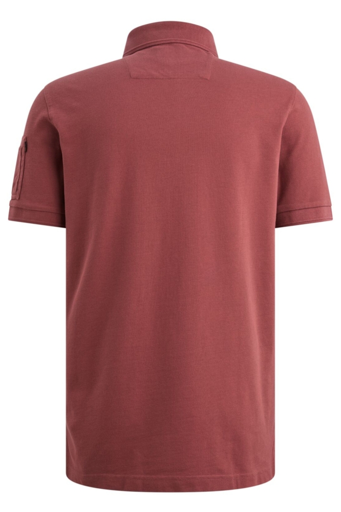 PME legend bordeaux heren polo | Achteraanzicht
