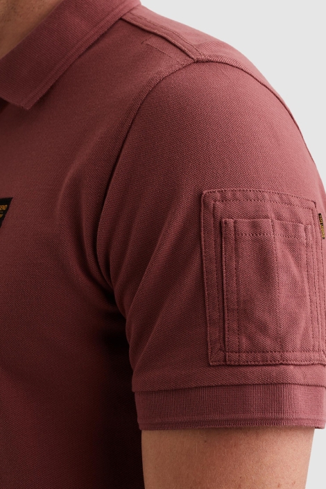 PME legend bordeaux heren polo | Close up