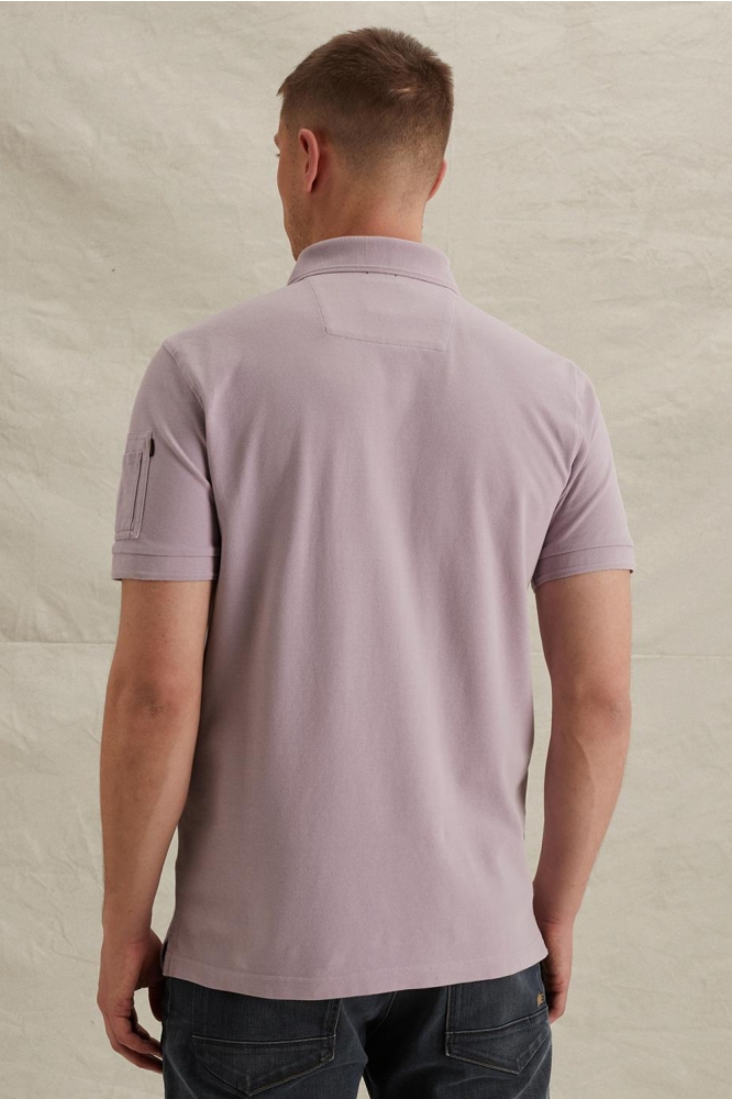 PME legend paarse heren polo | Model achteraanzicht