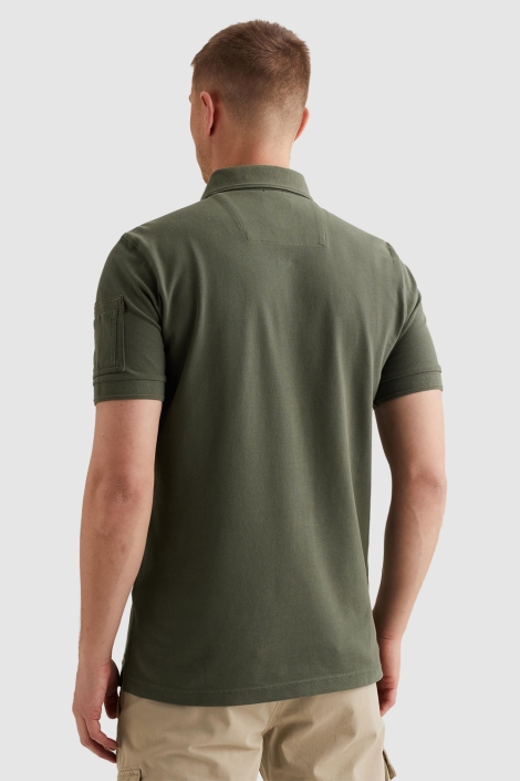 PME legend groene heren polo | Model achteraanzicht