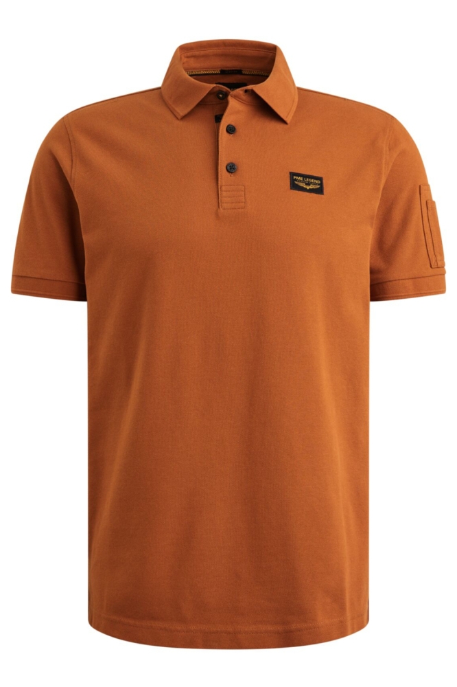 PME legend oranje heren polo | Vooraanzicht