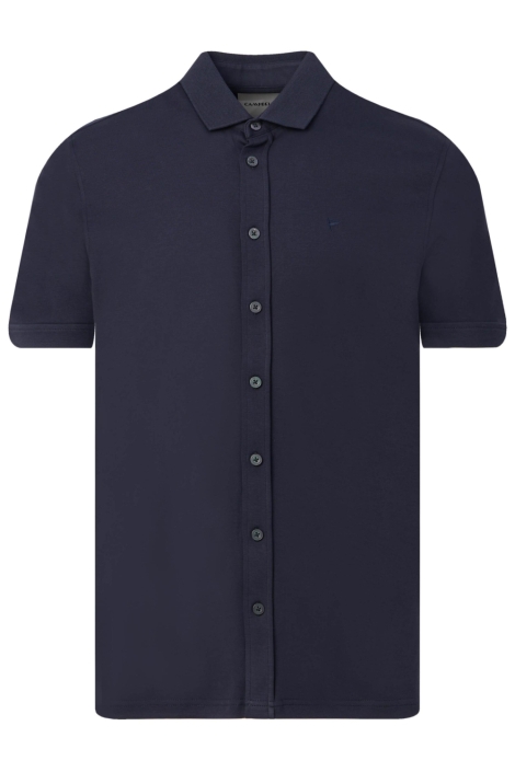 Campbell blauwe heren overhemd | Vooraanzicht