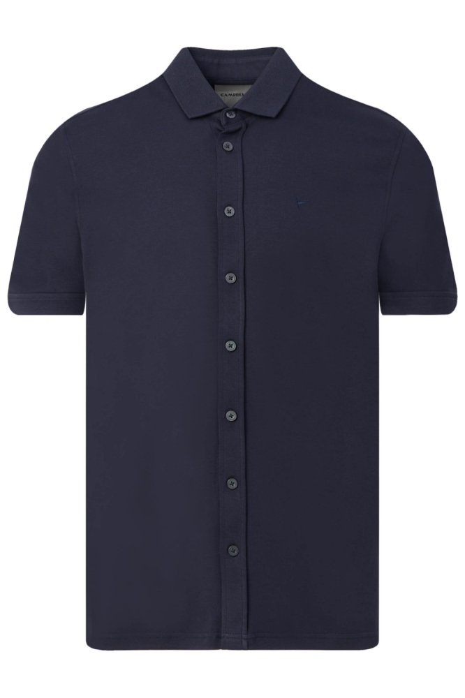 Campbell blauwe heren overhemd | Vooraanzicht