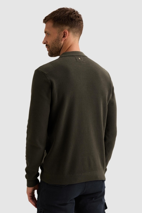 PME legend groene heren polo | Model achteraanzicht