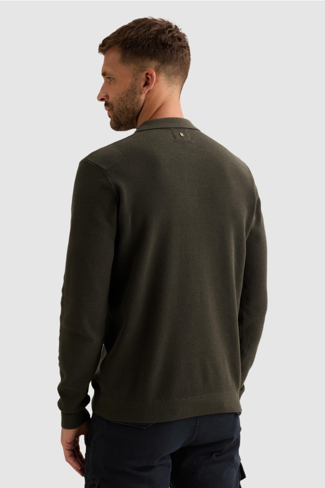 PME legend groene heren polo | Model achteraanzicht