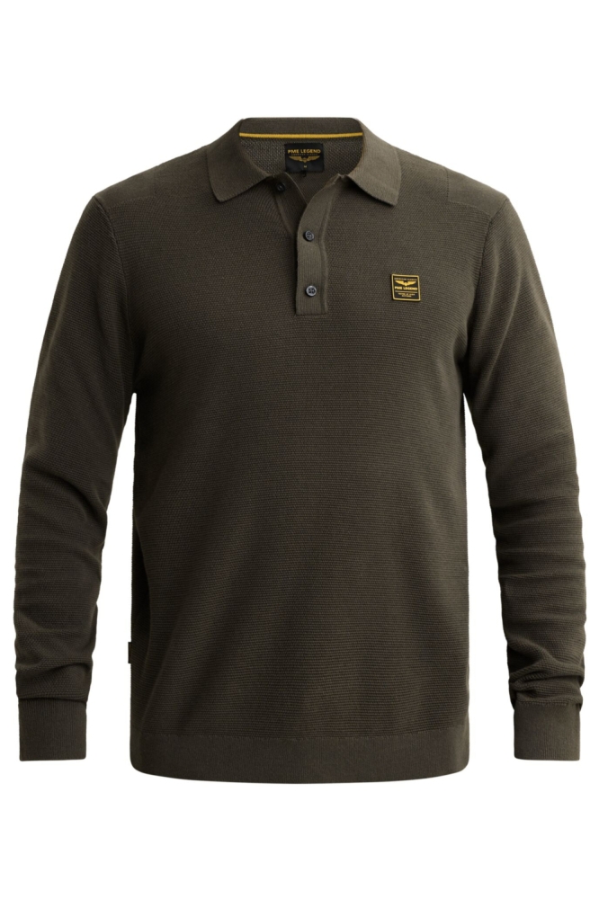 PME legend groene heren polo | Vooraanzicht