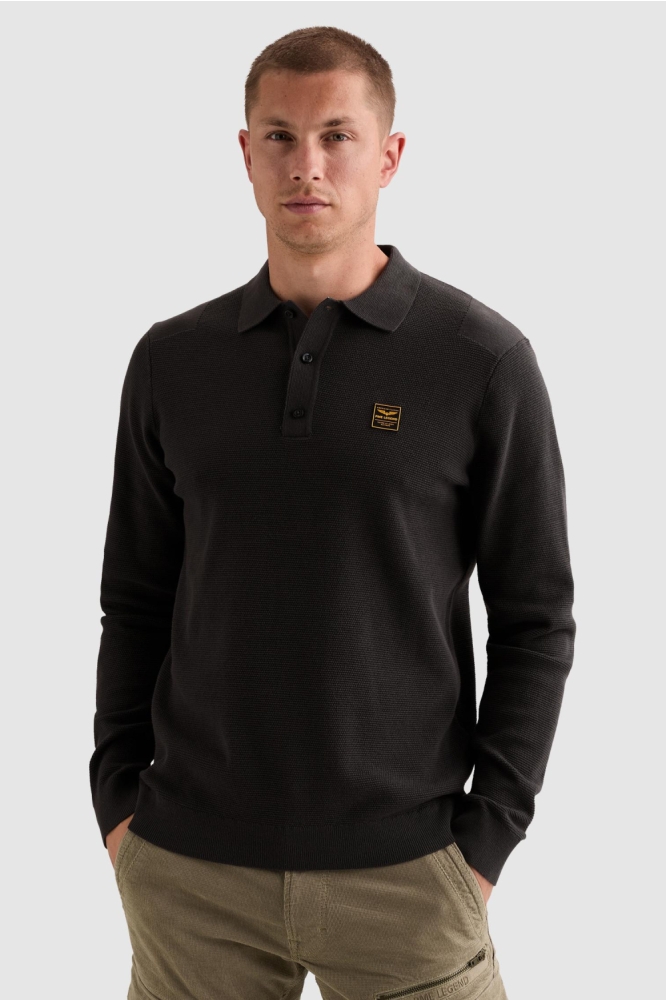 PME legend grijze heren polo | Model vooraanzicht