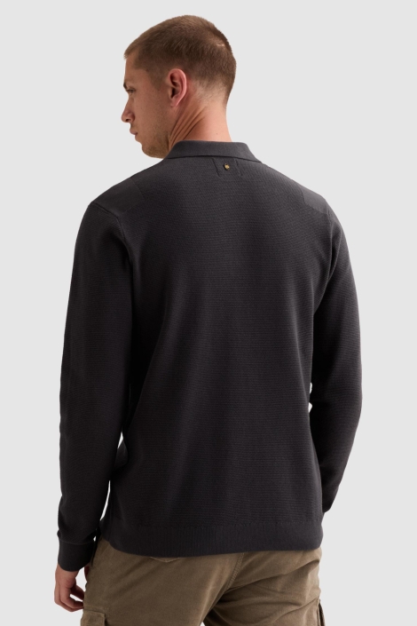 PME legend grijze heren polo | Model achteraanzicht