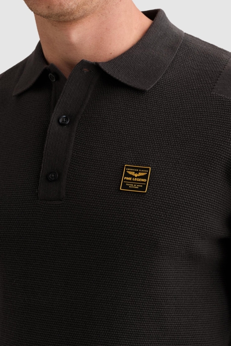PME legend grijze heren polo | Close up
