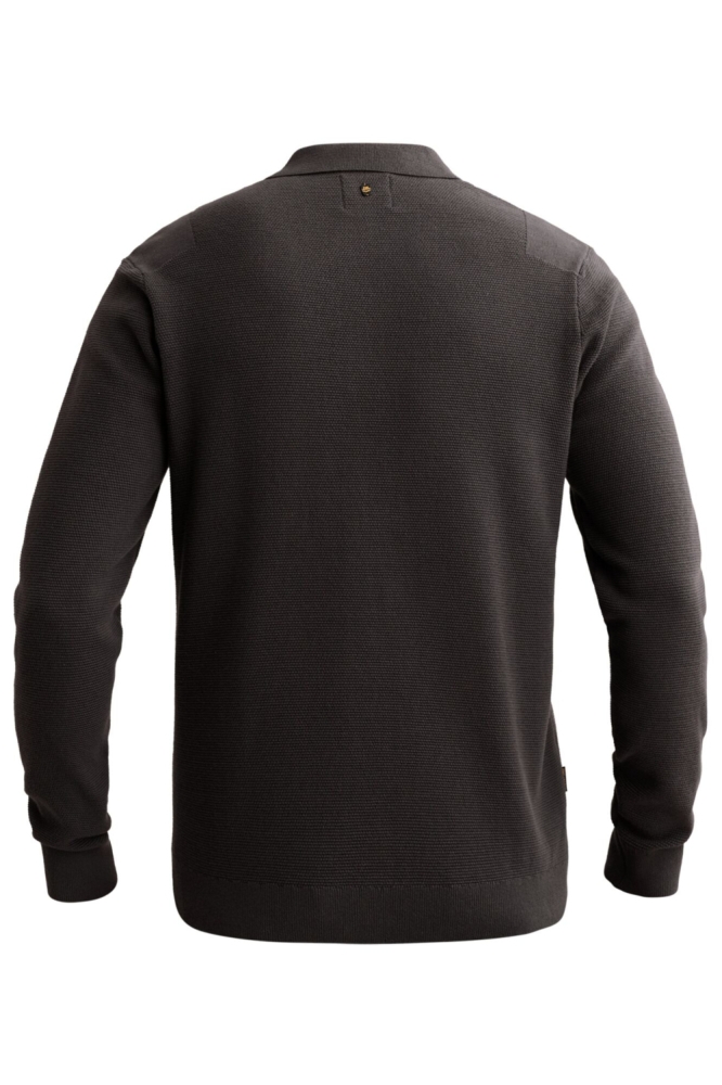PME legend grijze heren polo | Achteraanzicht