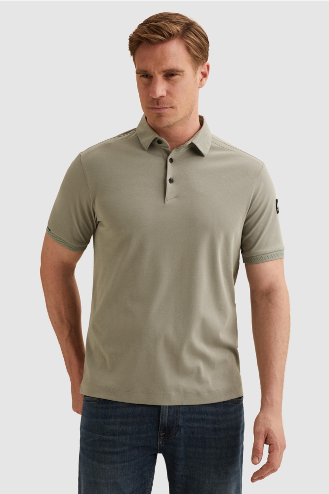 Vanguard groene heren polo | Model vooraanzicht
