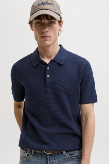 Jack & Jones jprbluriley knit polo ss sn Blauw