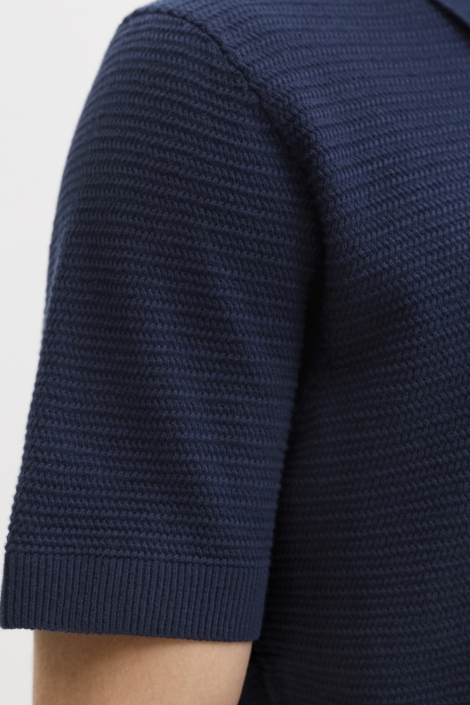Jack & Jones blauwe heren polo | Close up