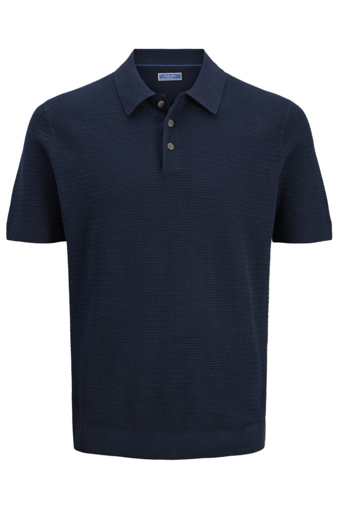 Jack & Jones blauwe heren polo | Vooraanzicht