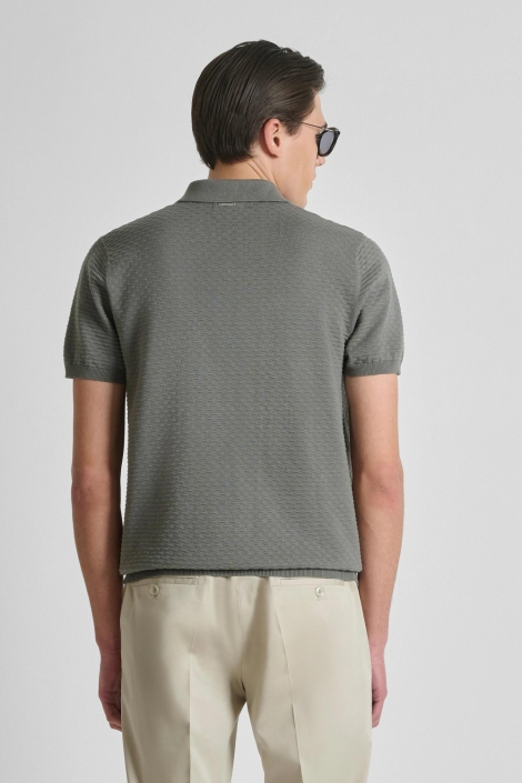 Antony Morato groene heren polo | Model achteraanzicht