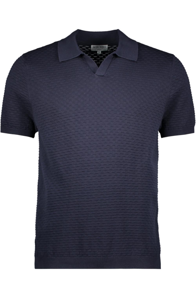 Antony Morato blauwe heren polo | Vooraanzicht