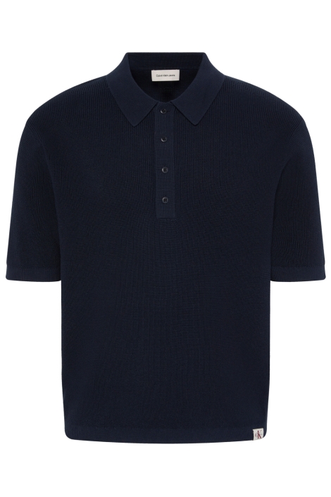 Calvin Klein blauwe heren polo | Vooraanzicht