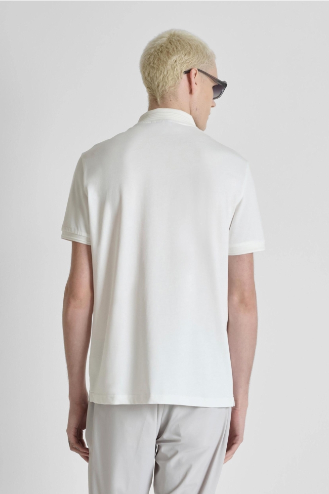 Antony Morato witte heren polo | Model vooraanzicht