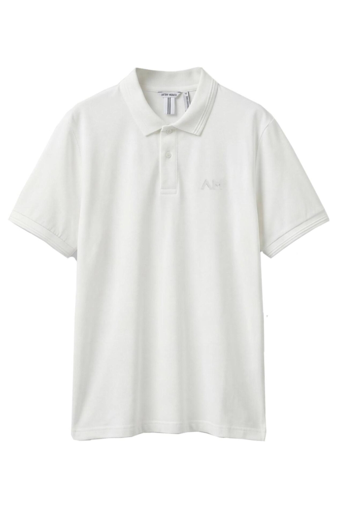 Antony Morato witte heren polo | Vooraanzicht