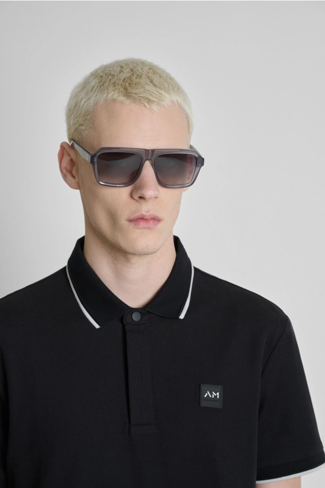 Antony Morato zwarte heren polo | Close up