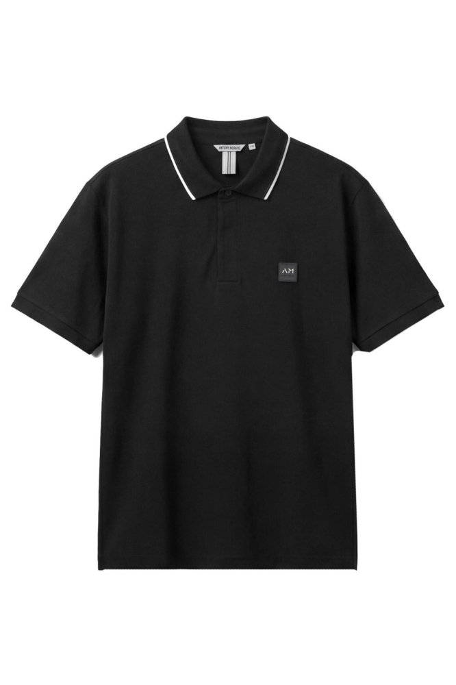 Antony Morato zwarte heren polo | Vooraanzicht