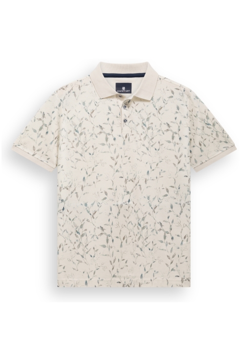 State of Art beige heren polo | Vooraanzicht