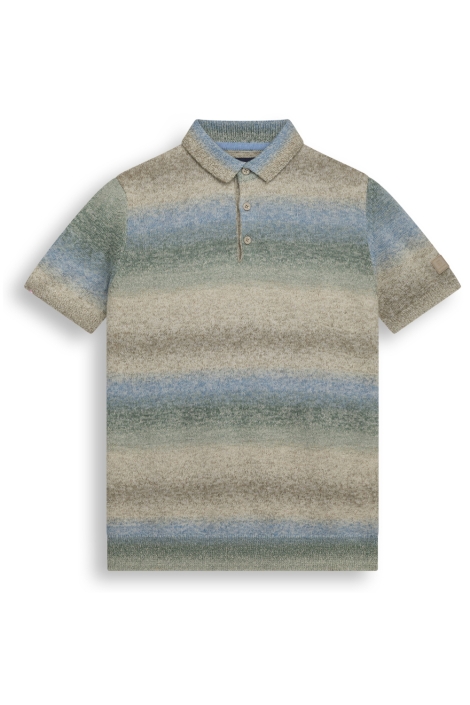 State of Art ecru heren polo | Vooraanzicht