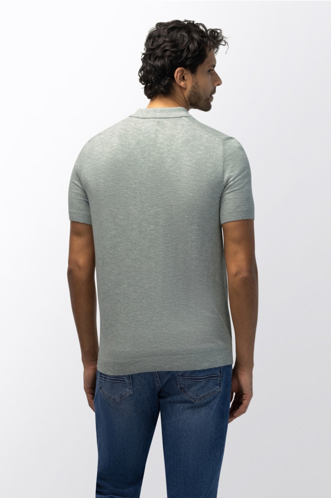 State of Art groene heren polo | Model achteraanzicht