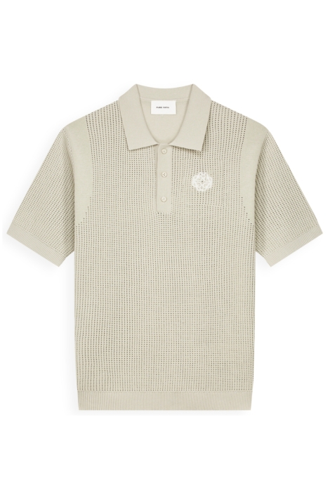 Pure Path zand heren polo | Vooraanzicht