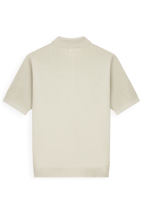 Pure Path zand heren polo | Achteraanzicht