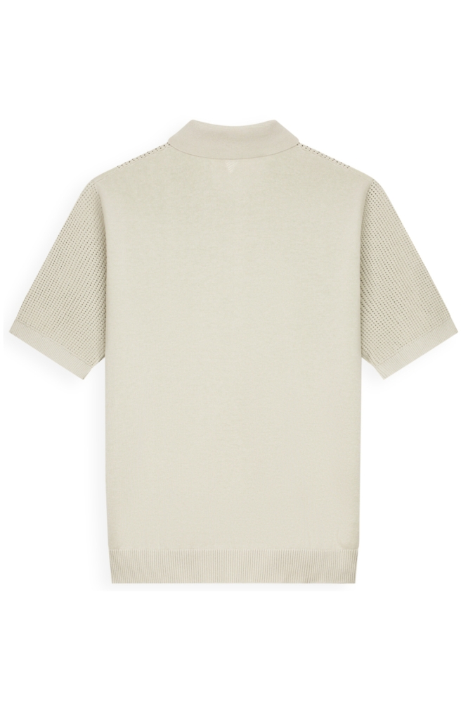 Pure Path zand heren polo | Achteraanzicht