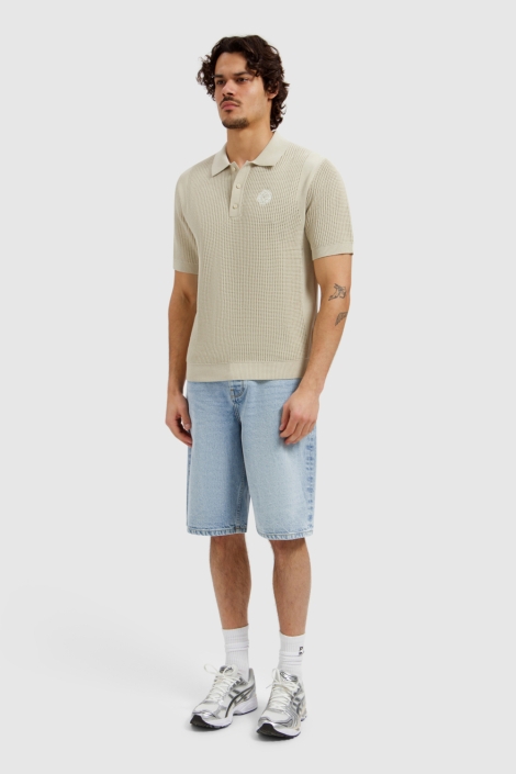 Pure Path zand heren polo | Model