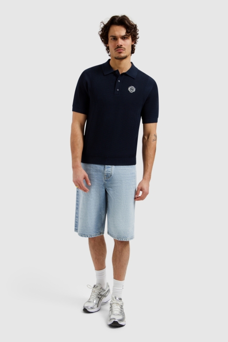 Pure Path blauwe heren polo | Model