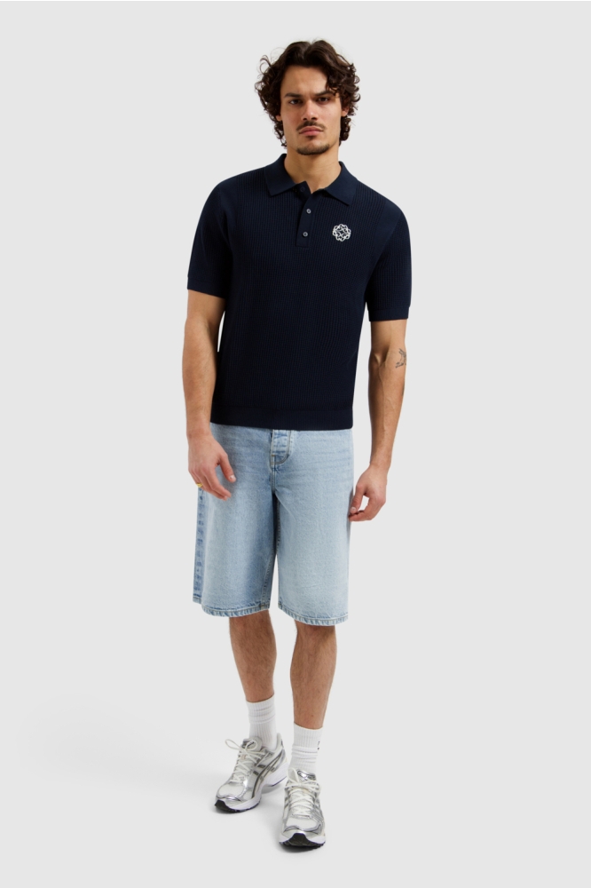 Pure Path blauwe heren polo | Model