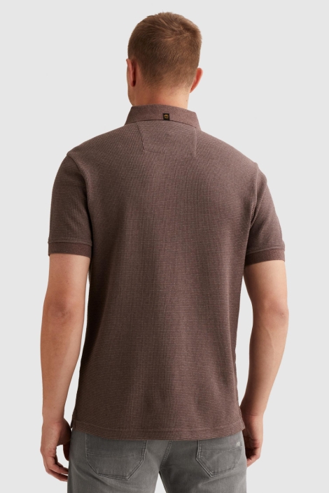 PME legend paarse heren polo | Model achteraanzicht