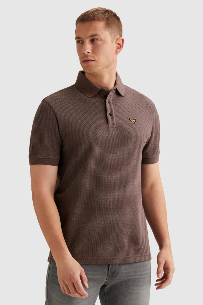 PME legend paarse heren polo | Model vooraanzicht