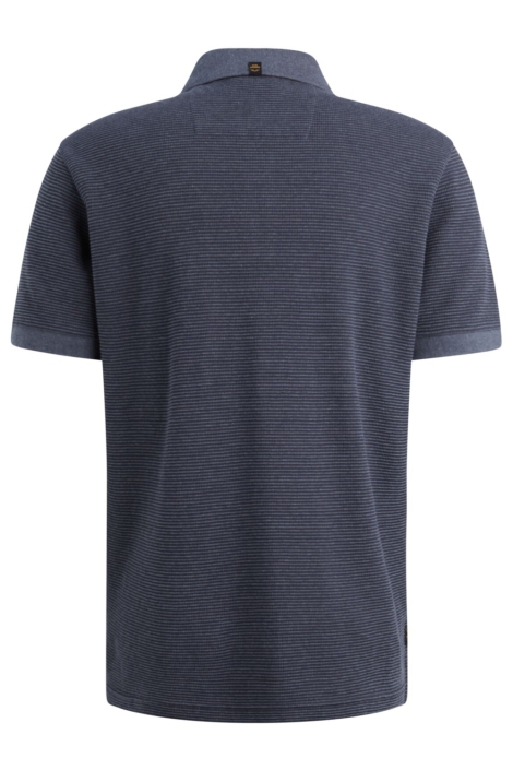 PME legend blauwe heren polo | Achteraanzicht