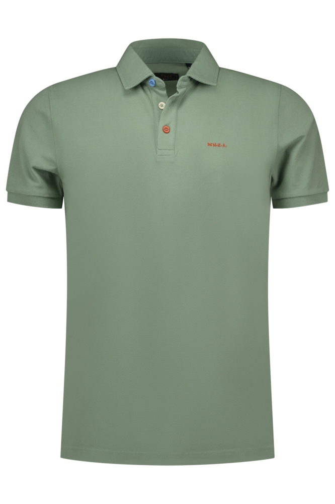 NZA groene heren polo | Vooraanzicht