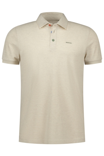 NZA Polo POLO SHORT SLEEVE 26CN150 1106 SOFT ECRU MELANGE