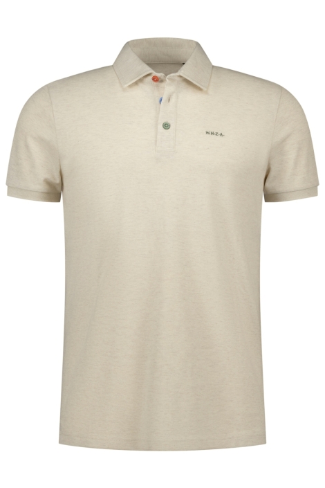 NZA ecru heren polo | Vooraanzicht
