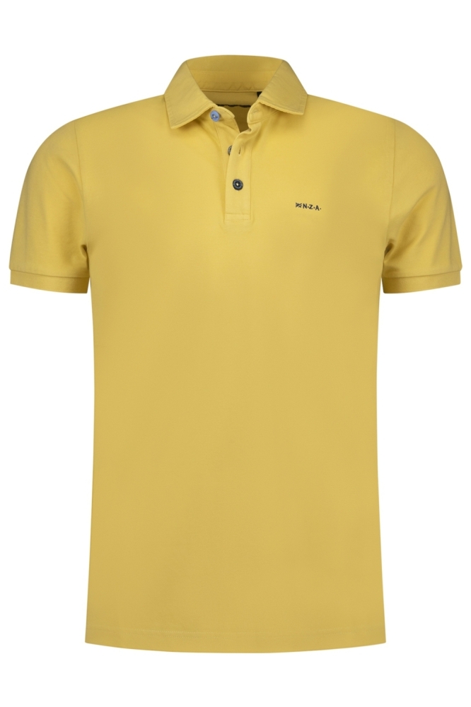 NZA gele heren polo | Vooraanzicht