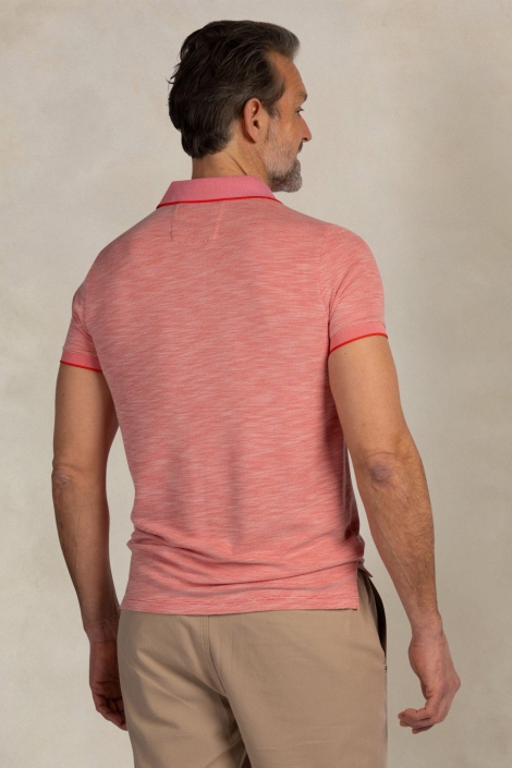 NZA rode heren polo | Model achteraanzicht