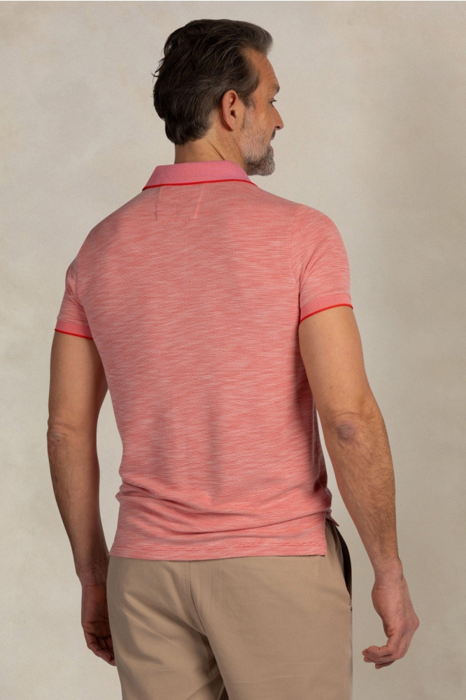 NZA rode heren polo | Model achteraanzicht
