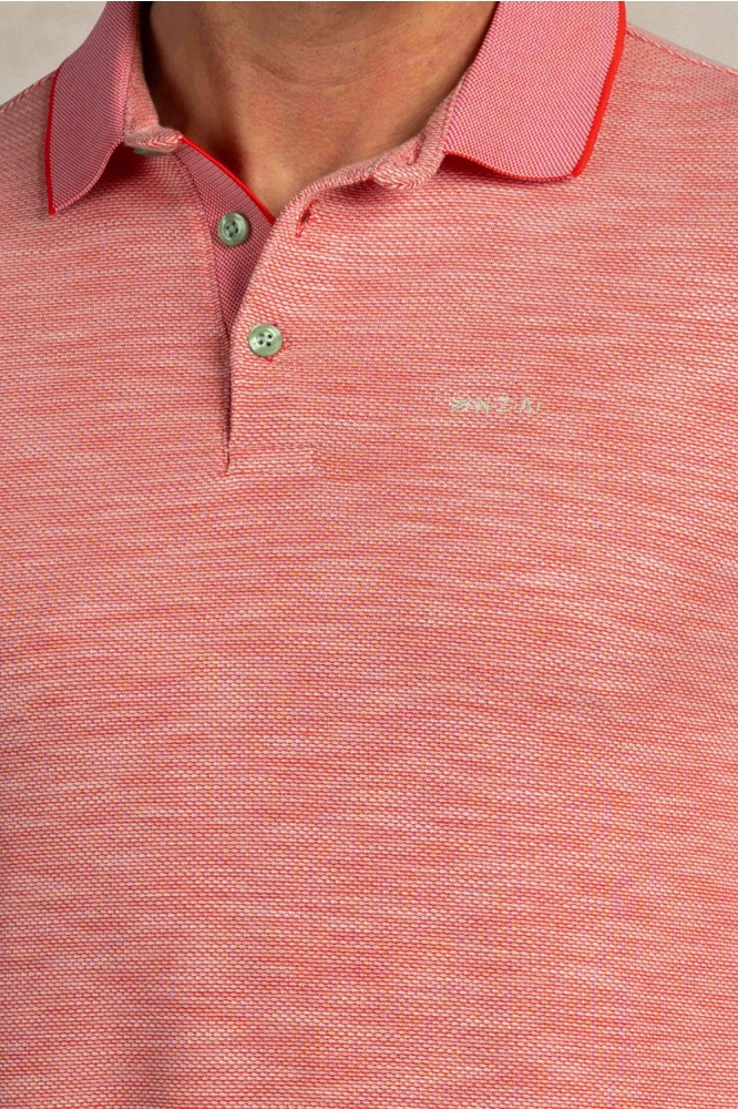 NZA rode heren polo | Kleurstaal