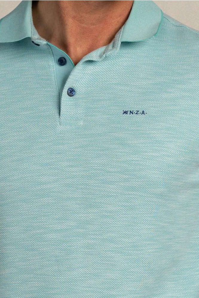 NZA groene heren polo | Close up