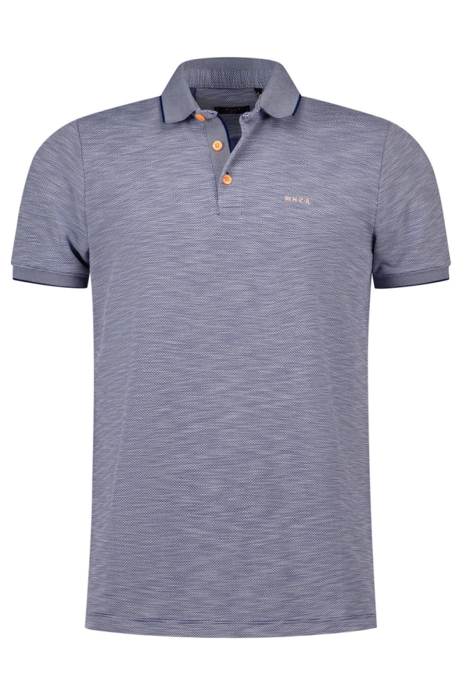 NZA blauwe heren polo | Vooraanzicht